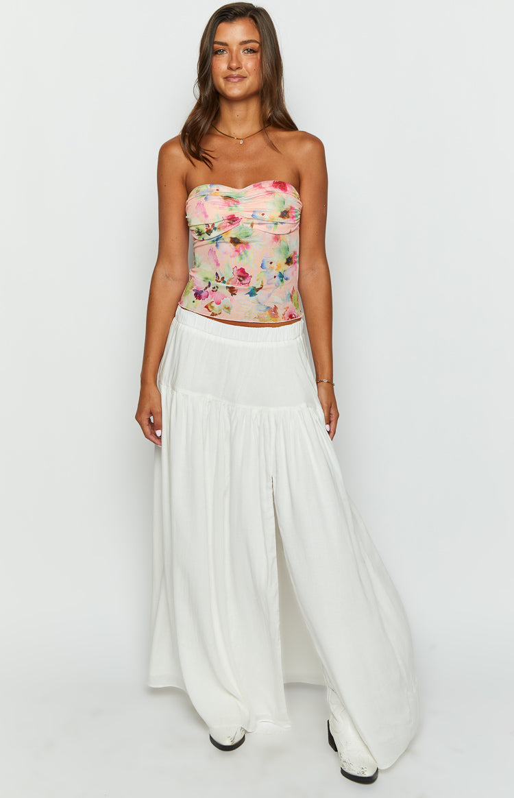 Gill Pink Floral Mesh Top