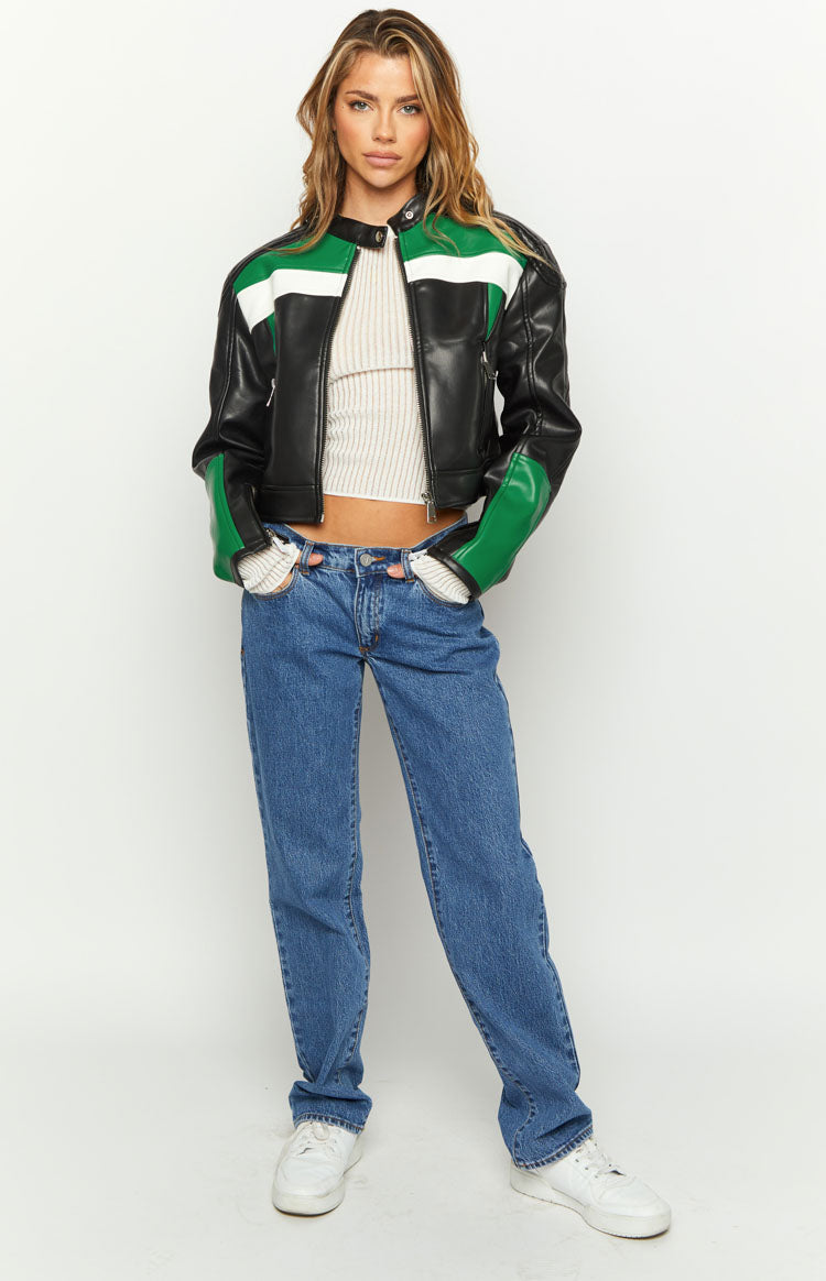 Lioness Green Nueve Biker Jacket