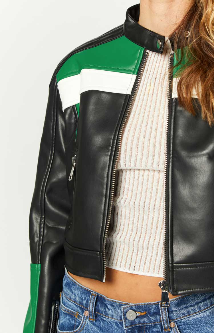 Lioness Green Nueve Biker Jacket