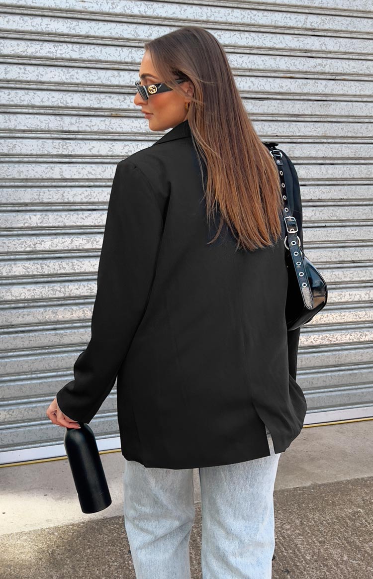 Logan Black Oversized Blazer