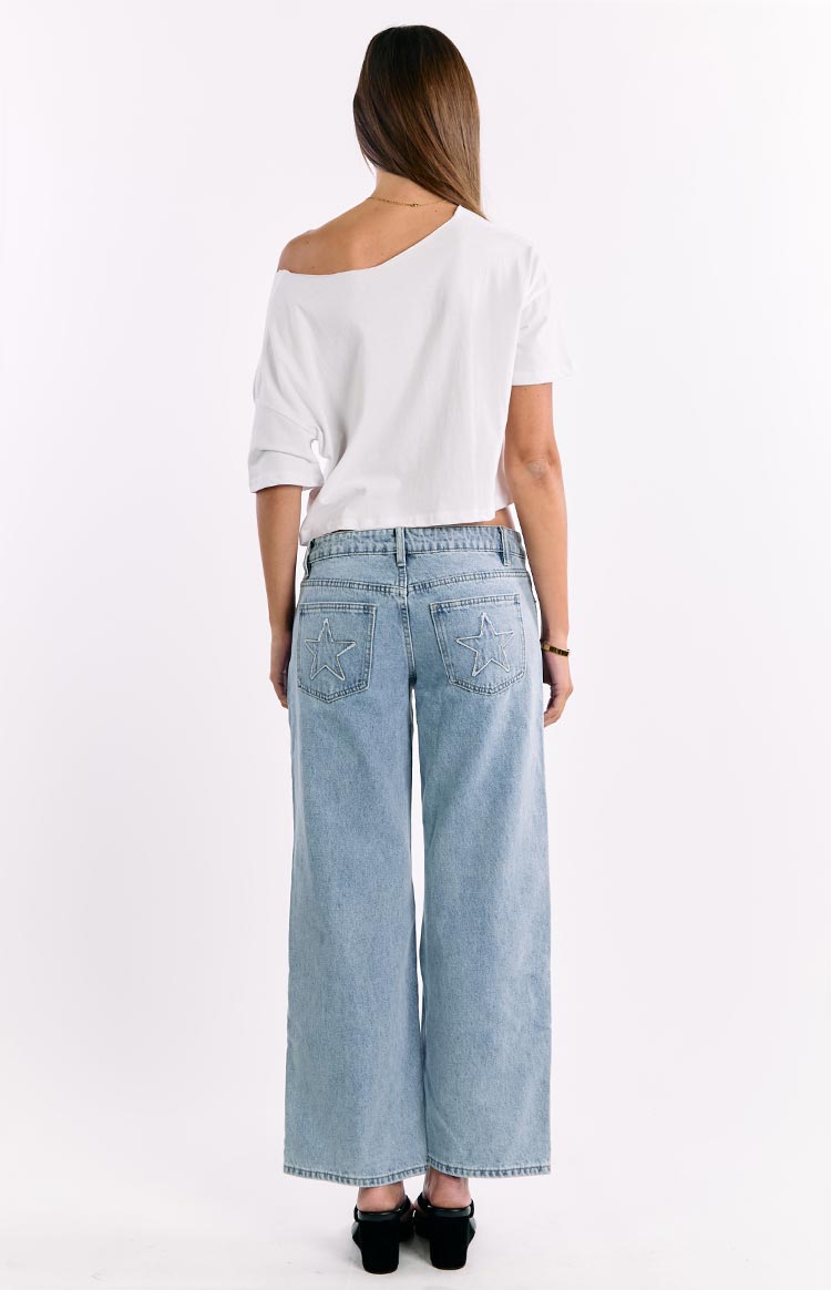 Reborn White Boxy Cropped Tee