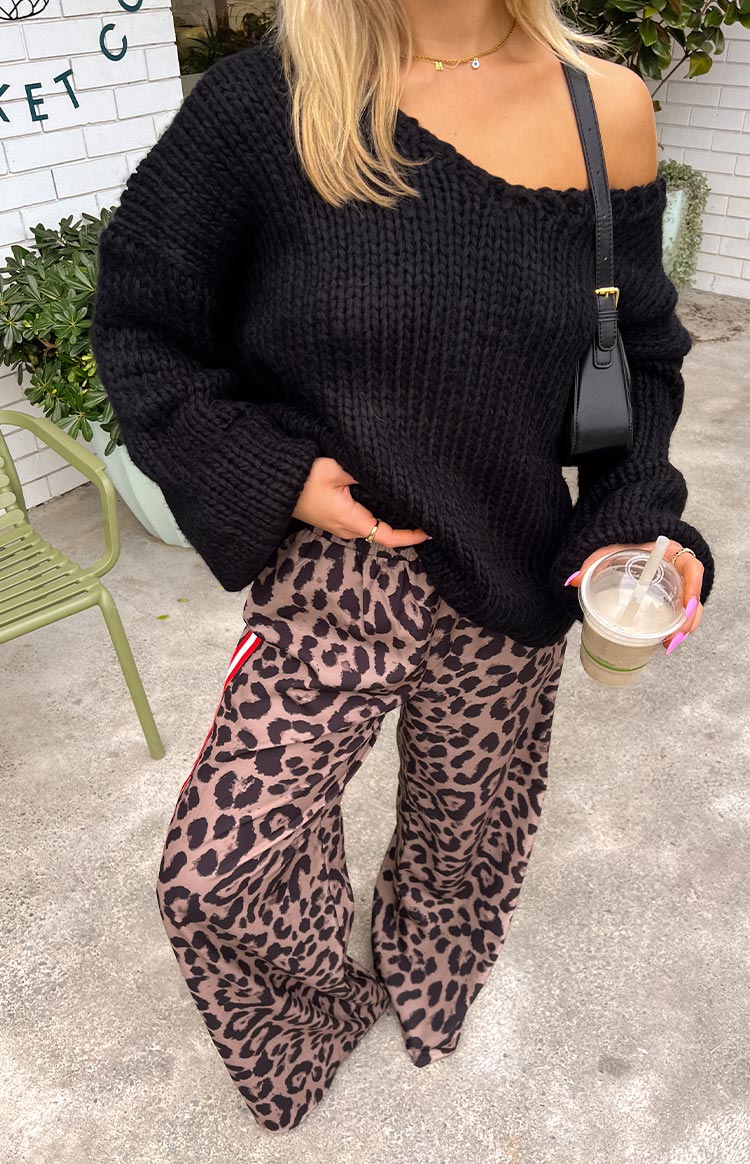 Sharly Leopard Red Racer Stripe Pants