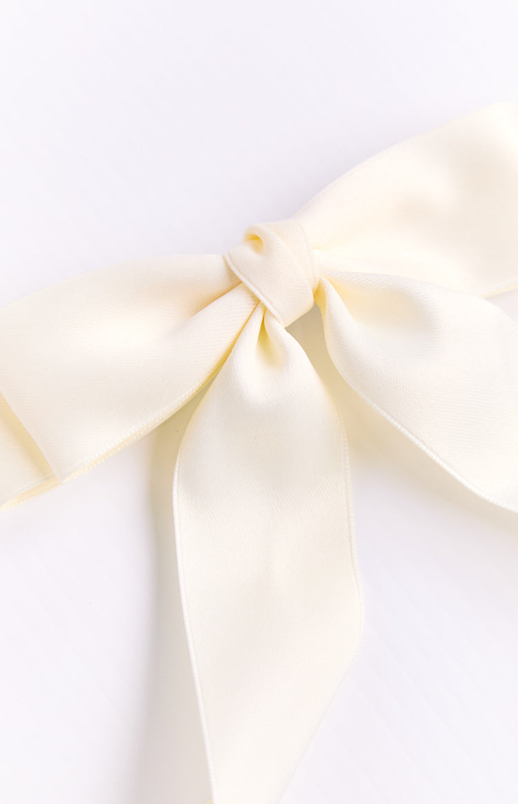 Whimsy Willow Cream Bow Hair Clip (FREE over $100)
