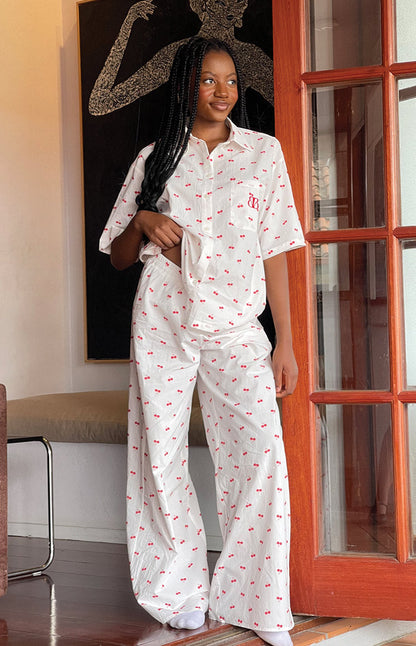 Alexea Cherry Print Pajama Pants