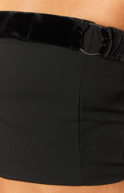 Alistair Black Strapless Belt Top