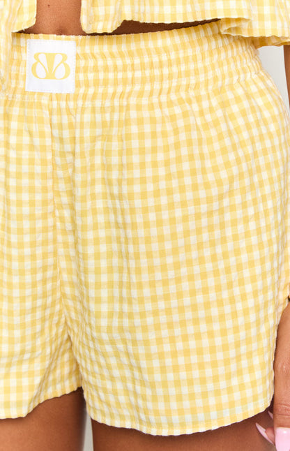 Baxter Yellow Gingham Shorts