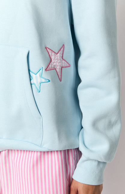 Beginning Light Blue Star Hoodie