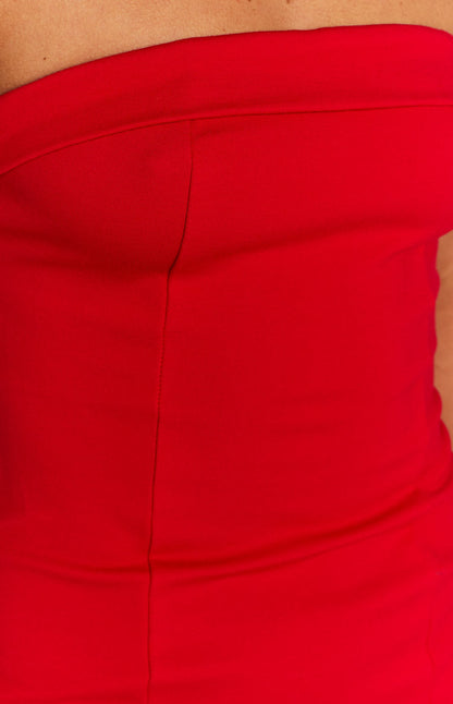 Carminia Red Mini Dress