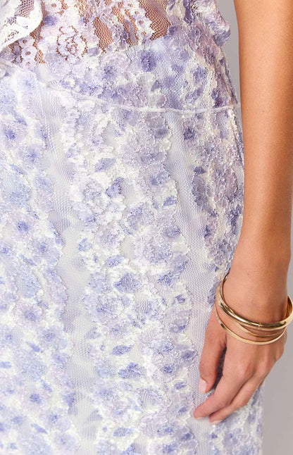 Faint Purple Lace Maxi Skirt