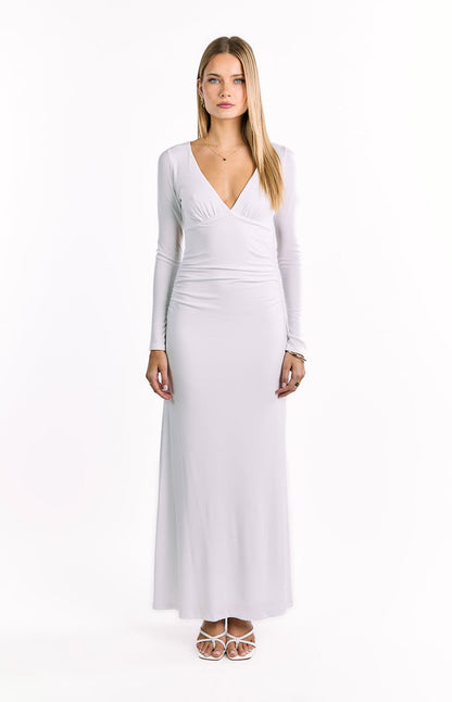 Grayson White Long Sleeve Maxi Dress
