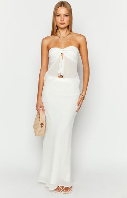 Jacqulin White Maxi Skirt
