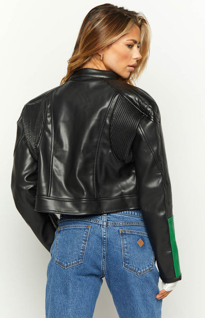 Lioness Green Nueve Biker Jacket
