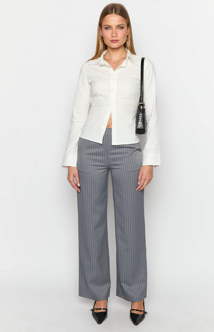 Louis Grey Striped Pants