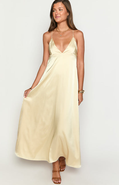 Nakita Yellow Maxi Dress
