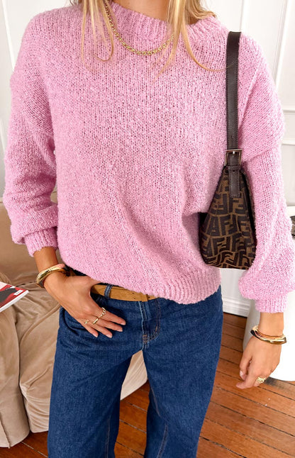 Oxford Pink Knit Sweater