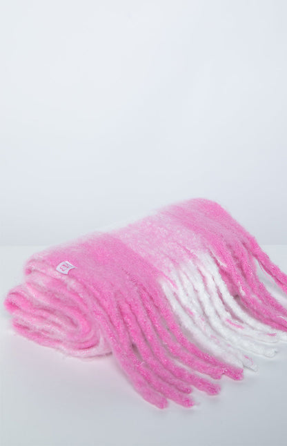 Pink Check Blanket Scarf