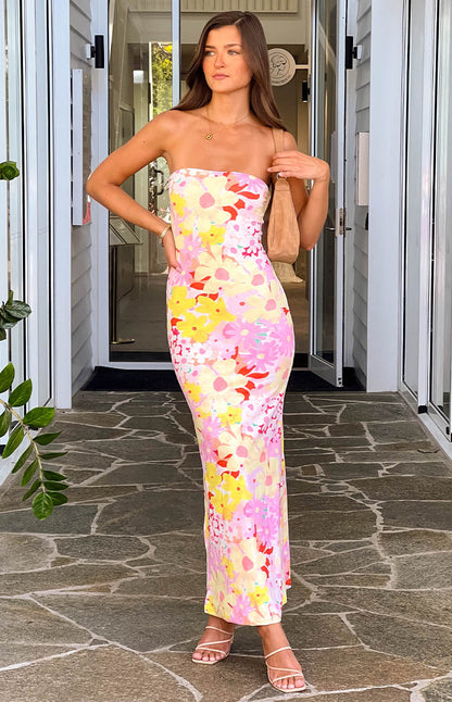 Arizona Strawberry Girl Print Maxi Dress
