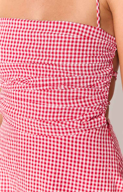 Rylan Red Gingham Mini Dress