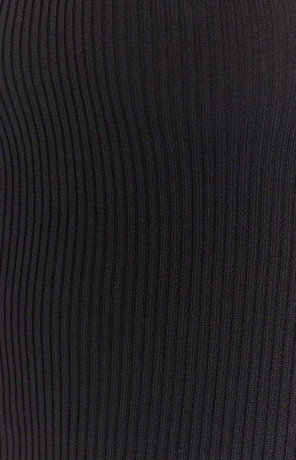Valencia Strapless Black Midi Lattice Dress