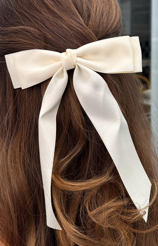 Whimsy Willow Cream Bow Hair Clip (FREE over $100)