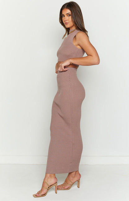 Zayrah Mocha Maxi Skirt