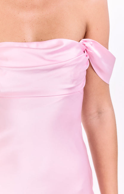 Zoella Light Pink Off The Shoulder Mini Dress
