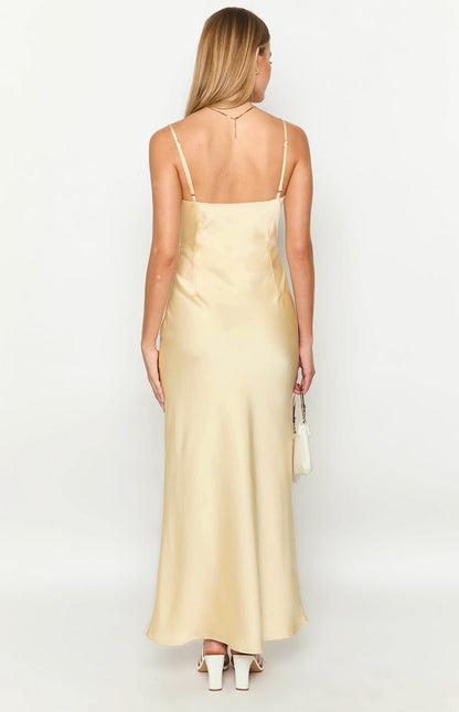 Heartbeat Yellow Maxi Dress